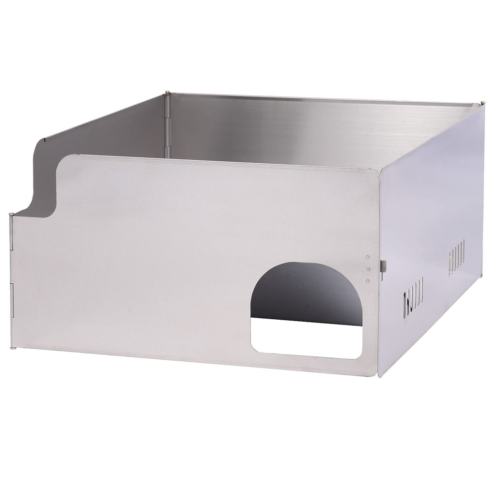 4-Plate Stainless Steel Camping Stove Windshield