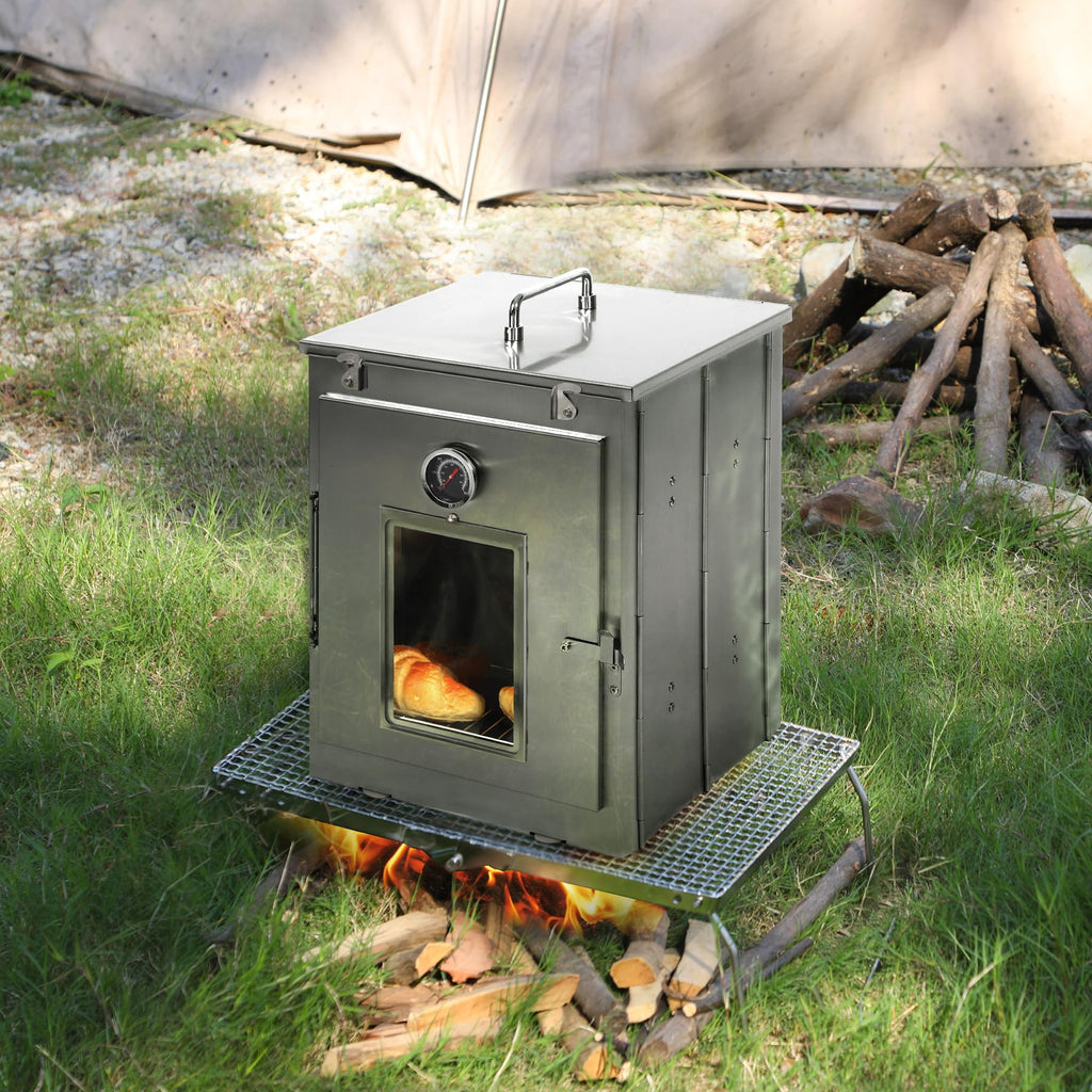 16" H Foldable Camping Oven with Storage Handbag