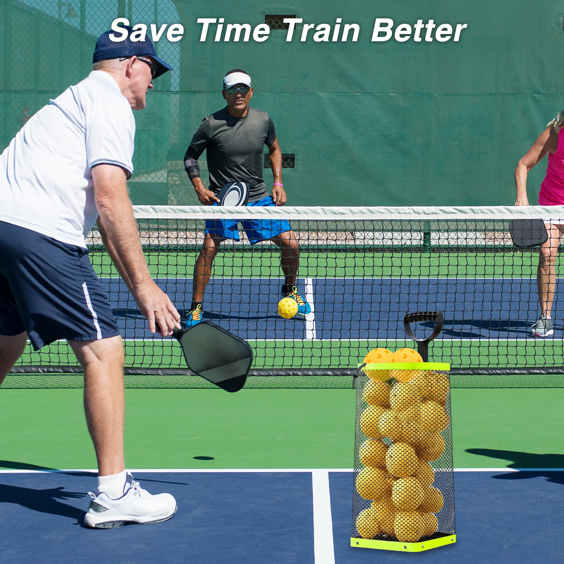 Pickleball & Tennis Ball Hopper – 50 Ball Capacity