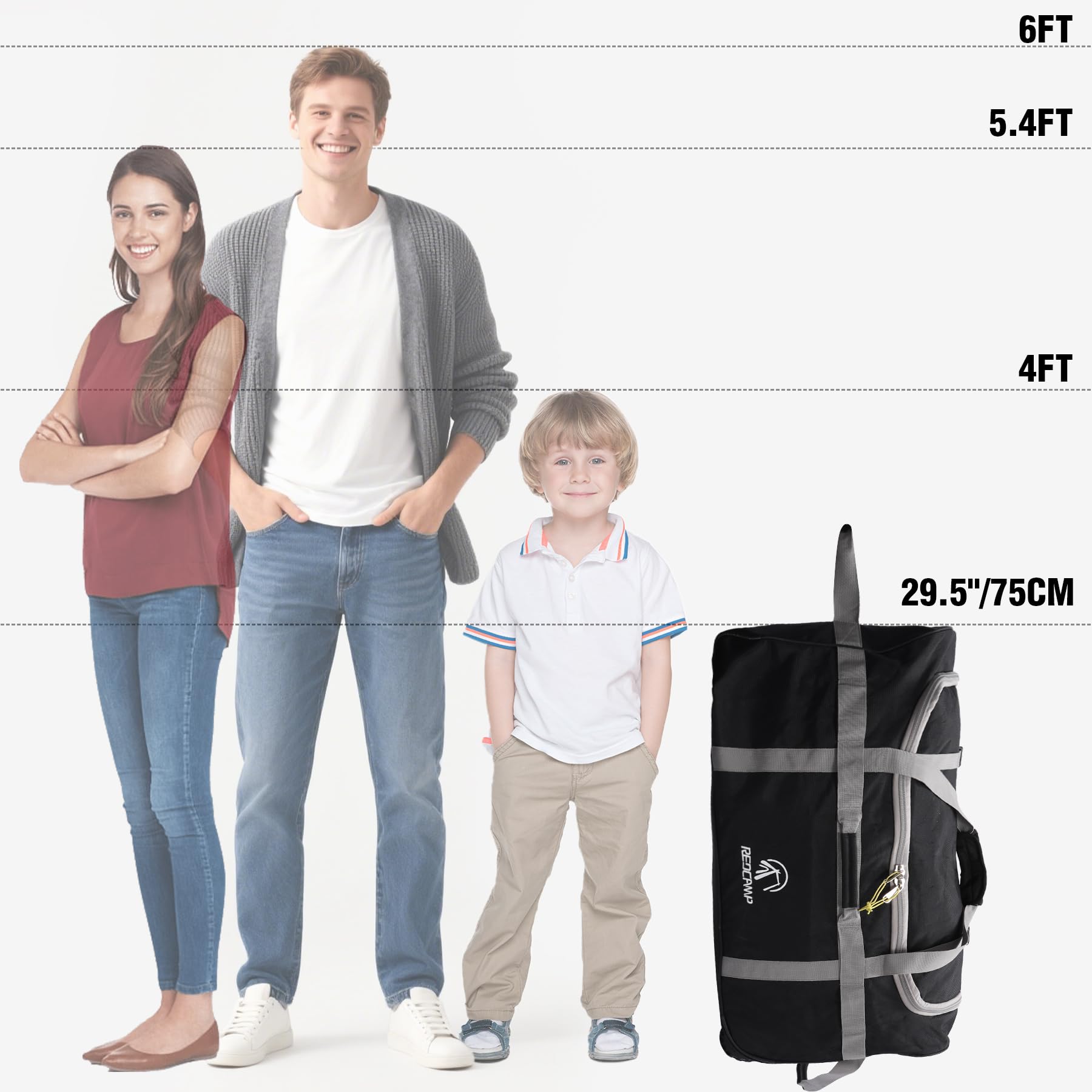 Foldable Duffle Bag with Wheels