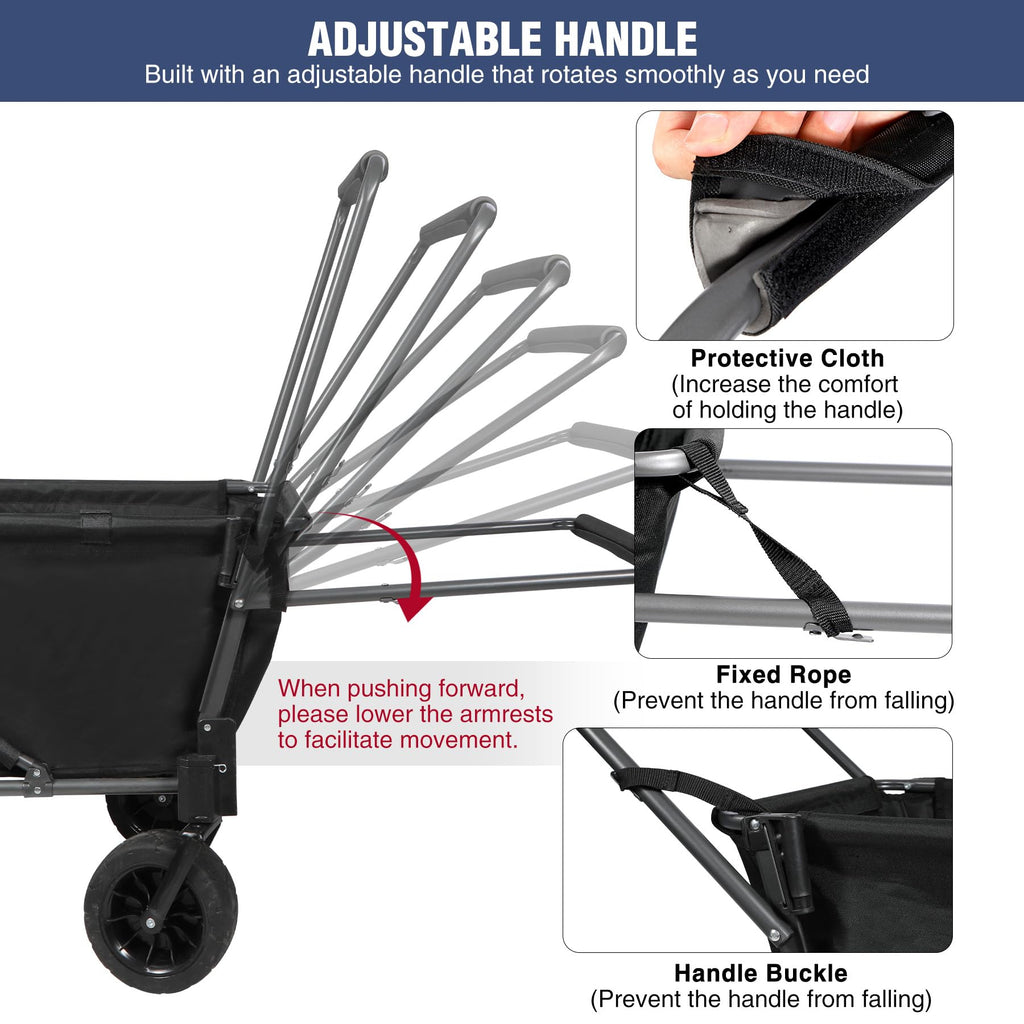 Heavy-Duty Folding Dog Wagon Cart